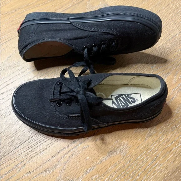 Vans Black Low-Top Canvas Sneakers - Picture 2 of 4